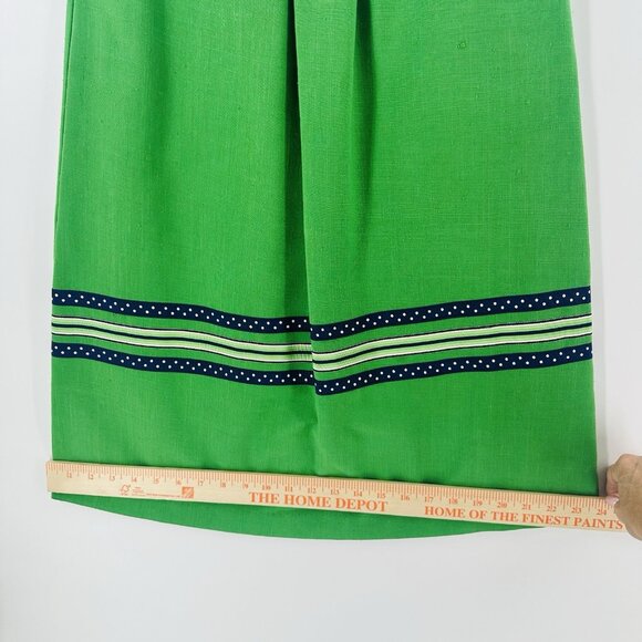 VTG The Red Mill Green Womens Sz 4-6 High Waist Pleated Retro Mod Striped AA40 - Picture 6 of 11